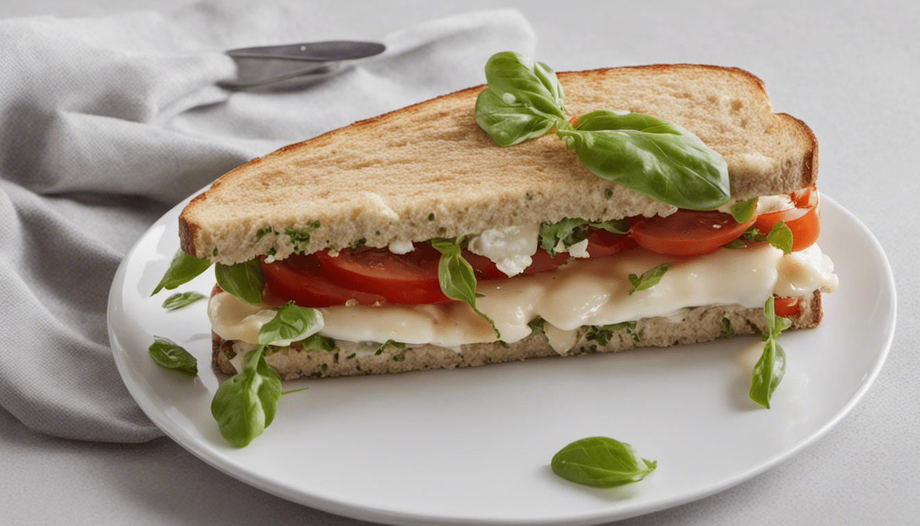 Land Cress Tomato and Mozzarella Sandwich