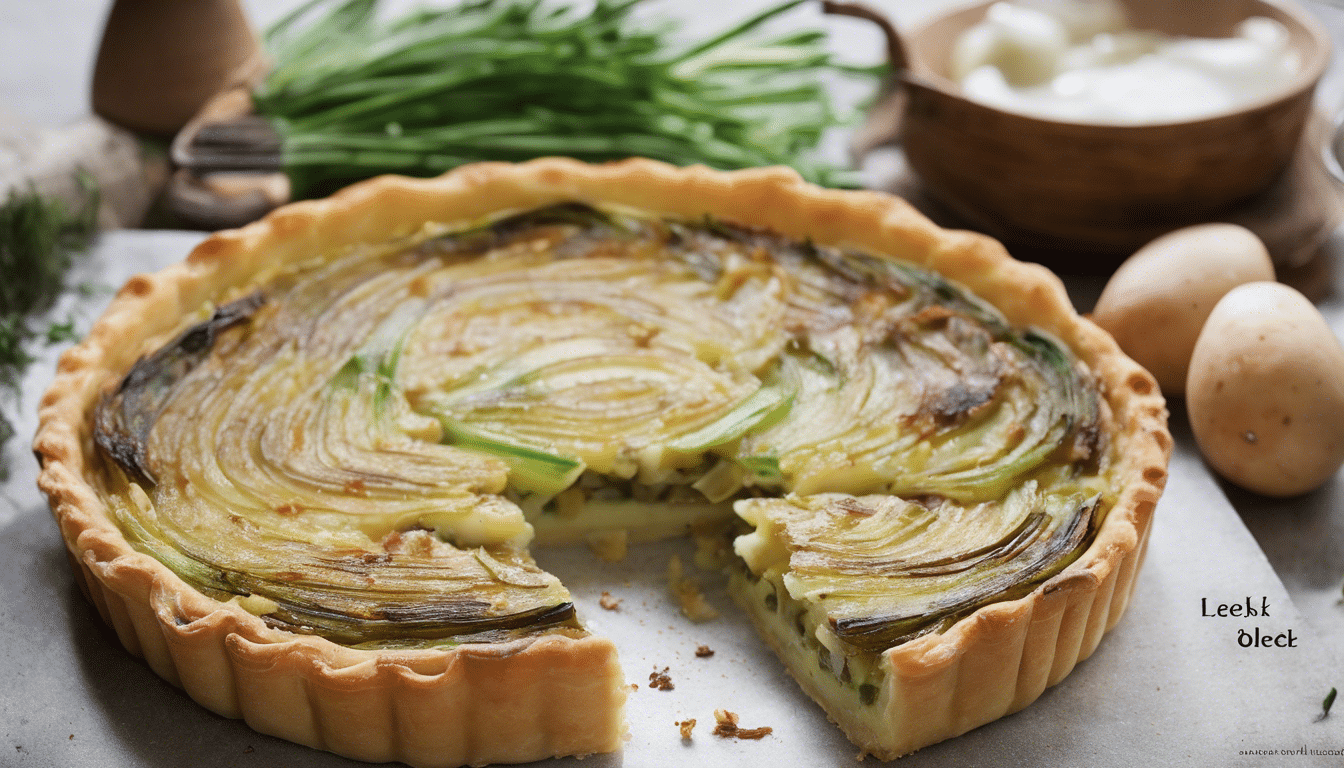 Perfectly baked Leek and Potato Tart