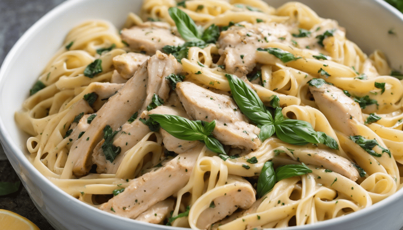 Lemon Basil Chicken Pasta