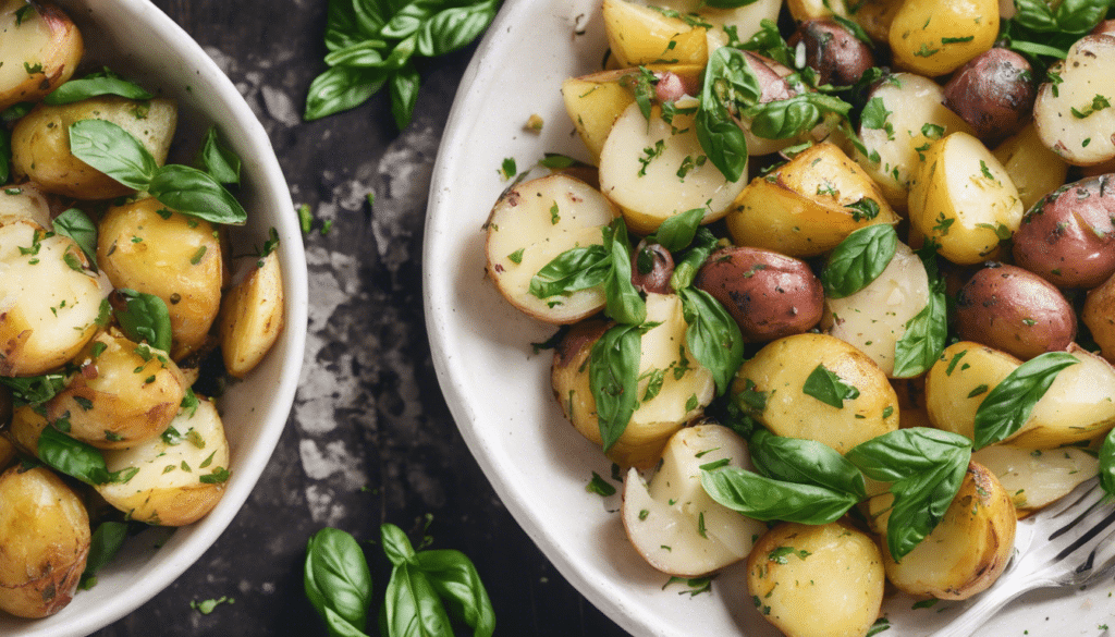 Lemon Basil Roasted Potato Salad