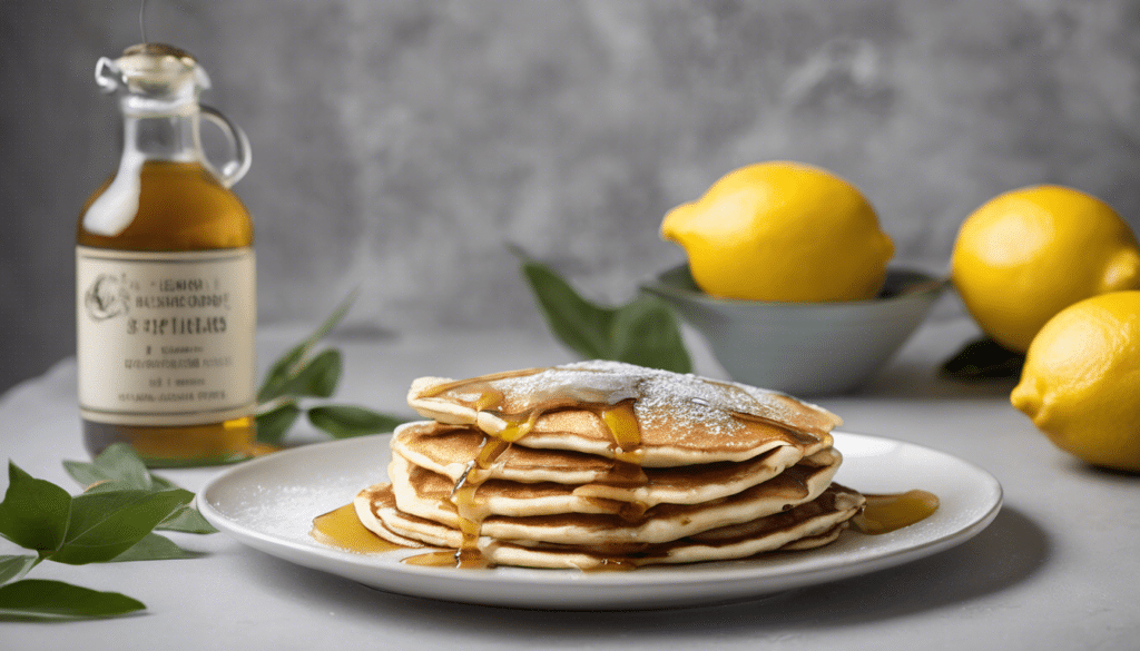 Lemon Myrtle Pancakes with Maple Syrup