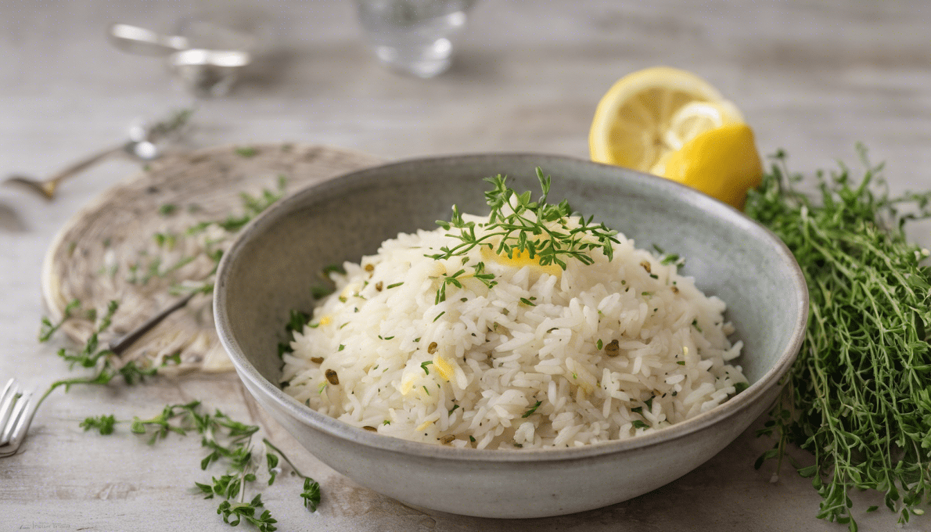 Plate of Lemon Thyme Rice