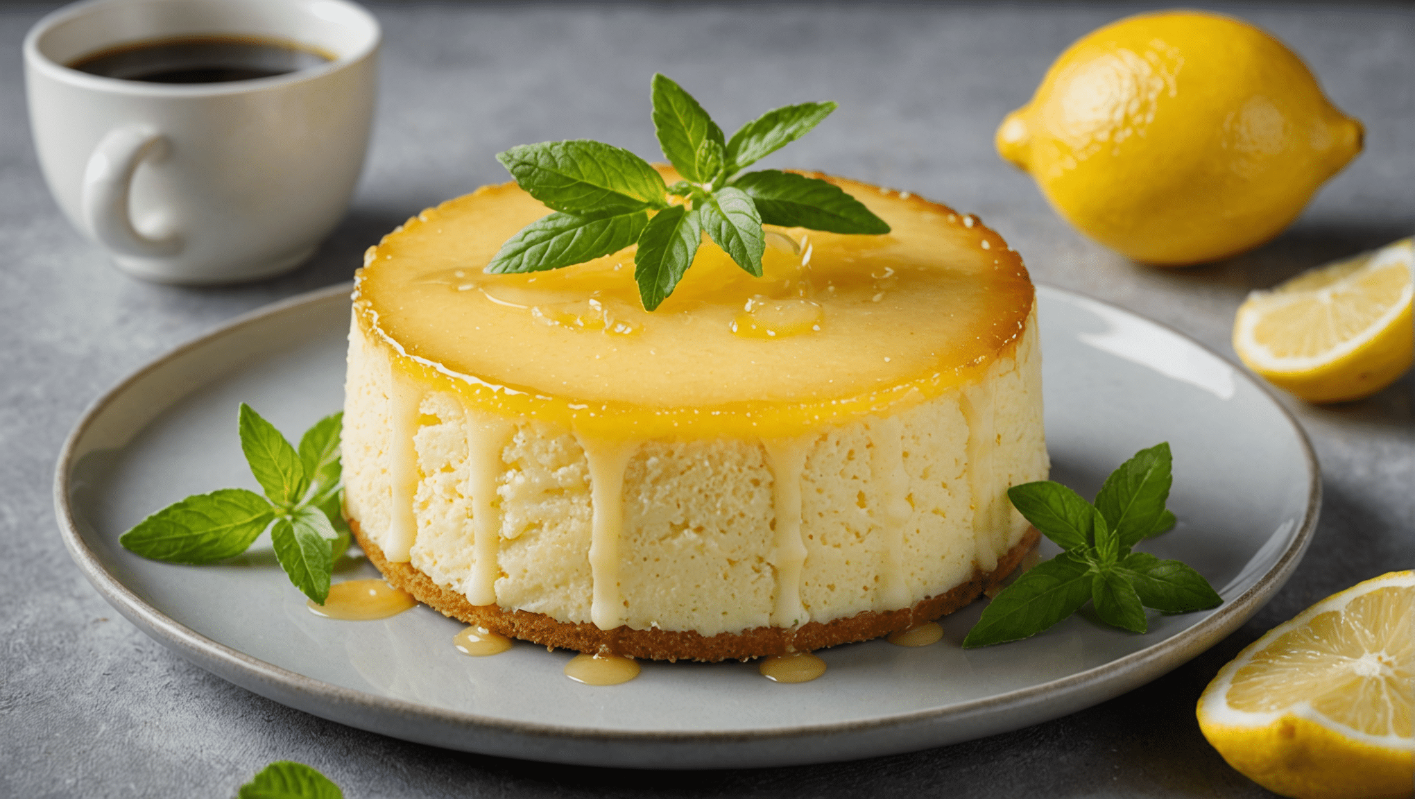 Lemon Verbena Pudding Cake