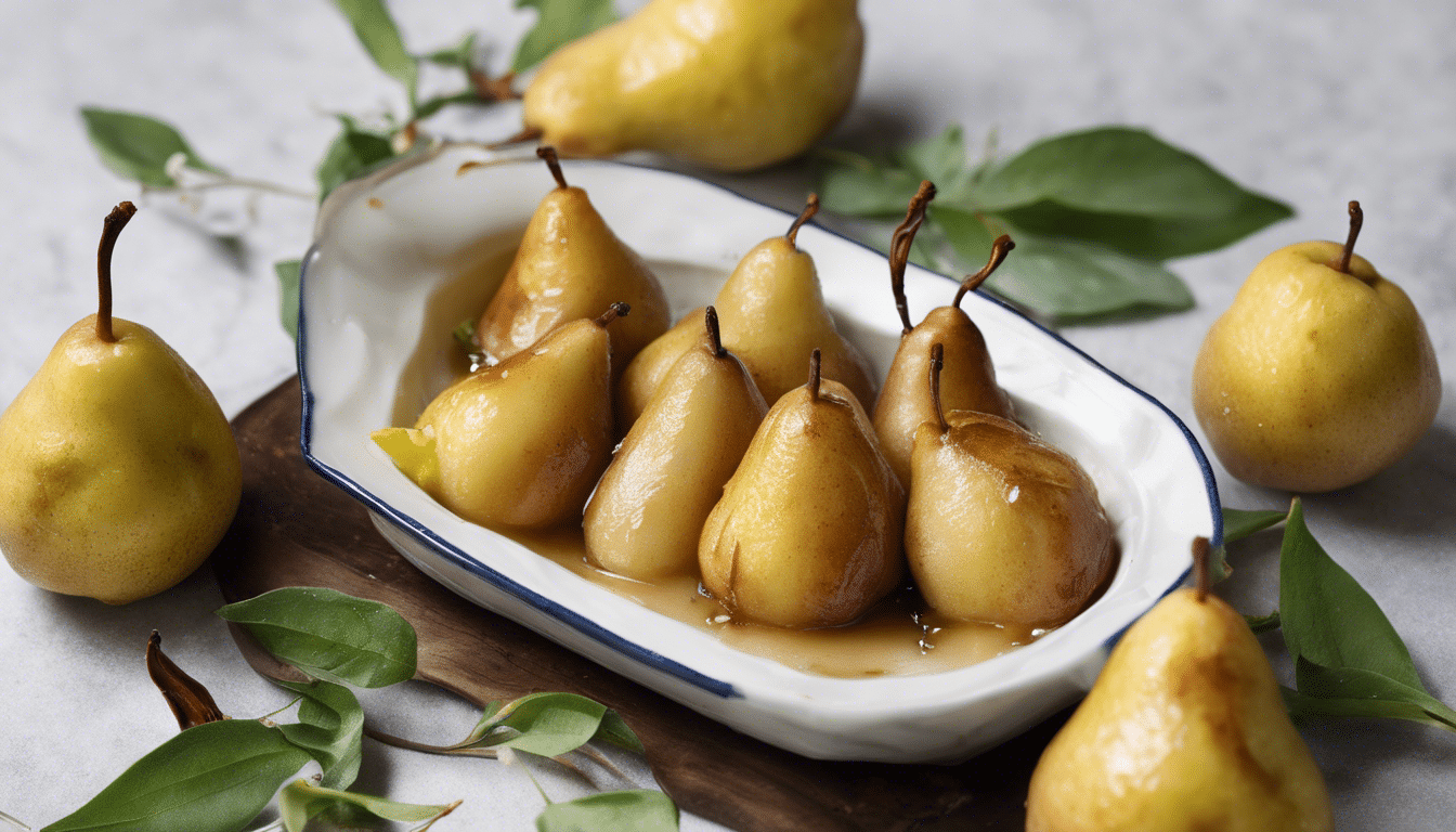 Lemon Verbena and Honey Roasted Pears