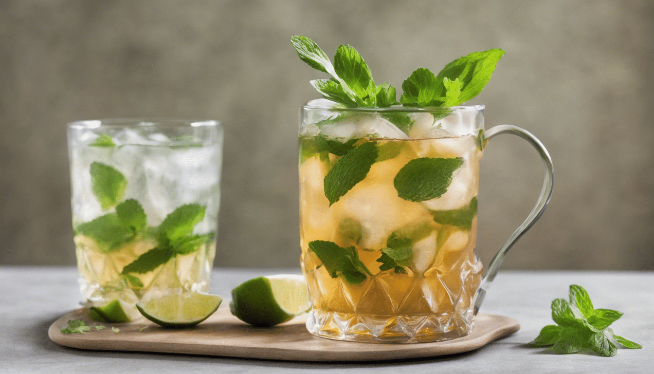 Lemongrass, Mint, and Lime Iced Tea