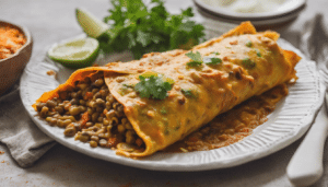 Lentil and Sweet Potato Enchiladas