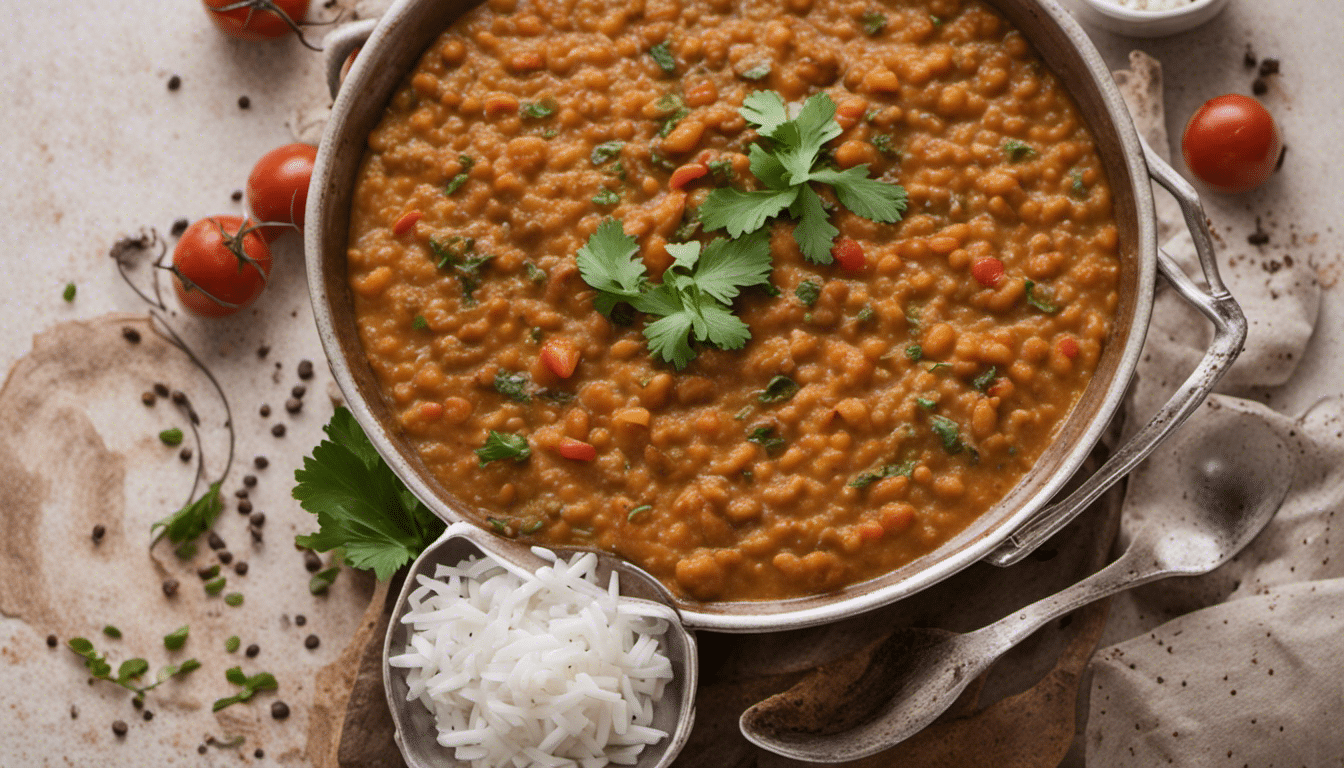 A bowl of homemade Lentil and Tomato Dal