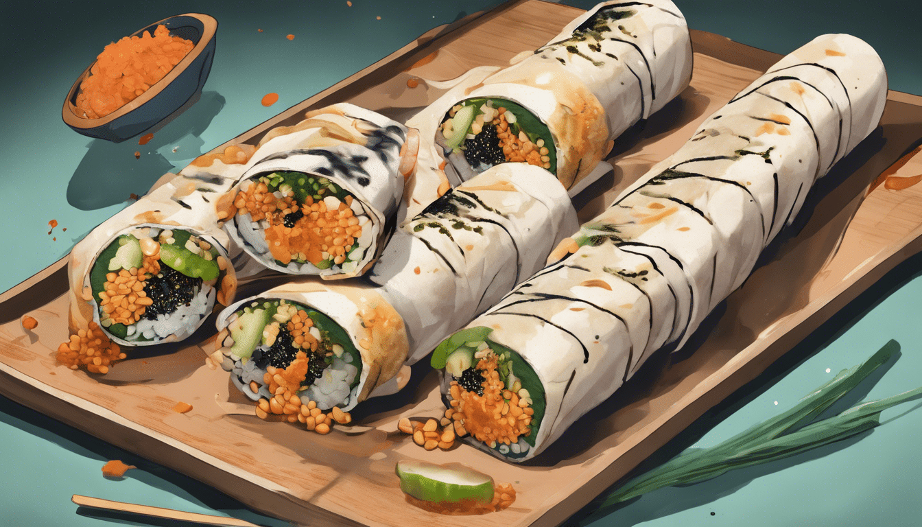 Lentil and Veggie Sushi Burritos