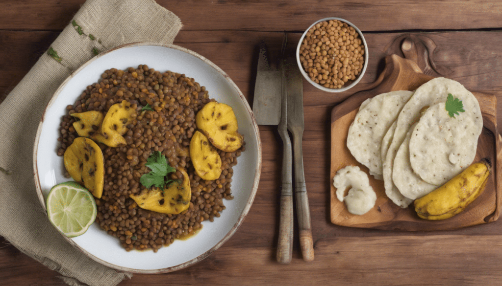 Lentils with Plantain