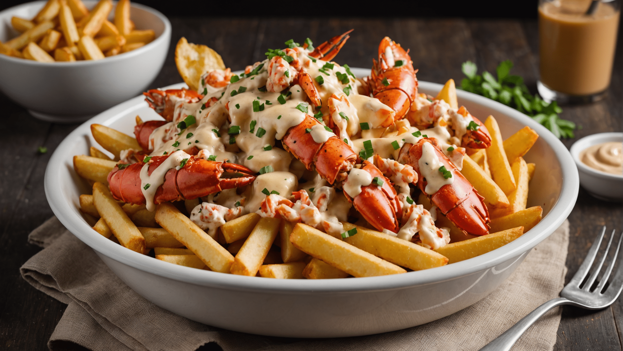 Lobster Poutine with Chipotle Mayo