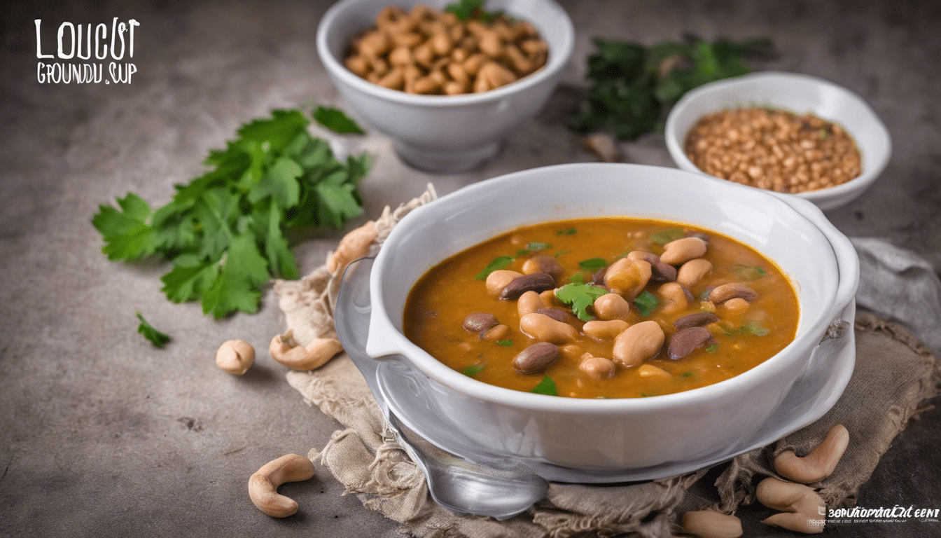 Delicious bowl of Locust Beans and Groundnut Soup
