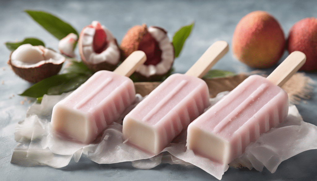 Lychee and Coconut Milk Popsicles