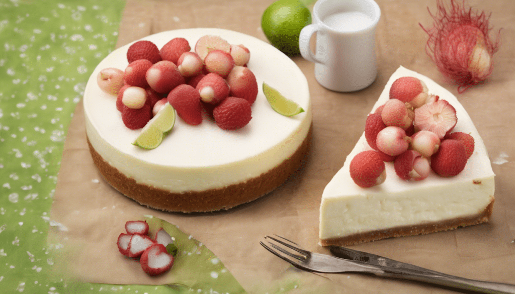 Lychee and Lime Cheesecake