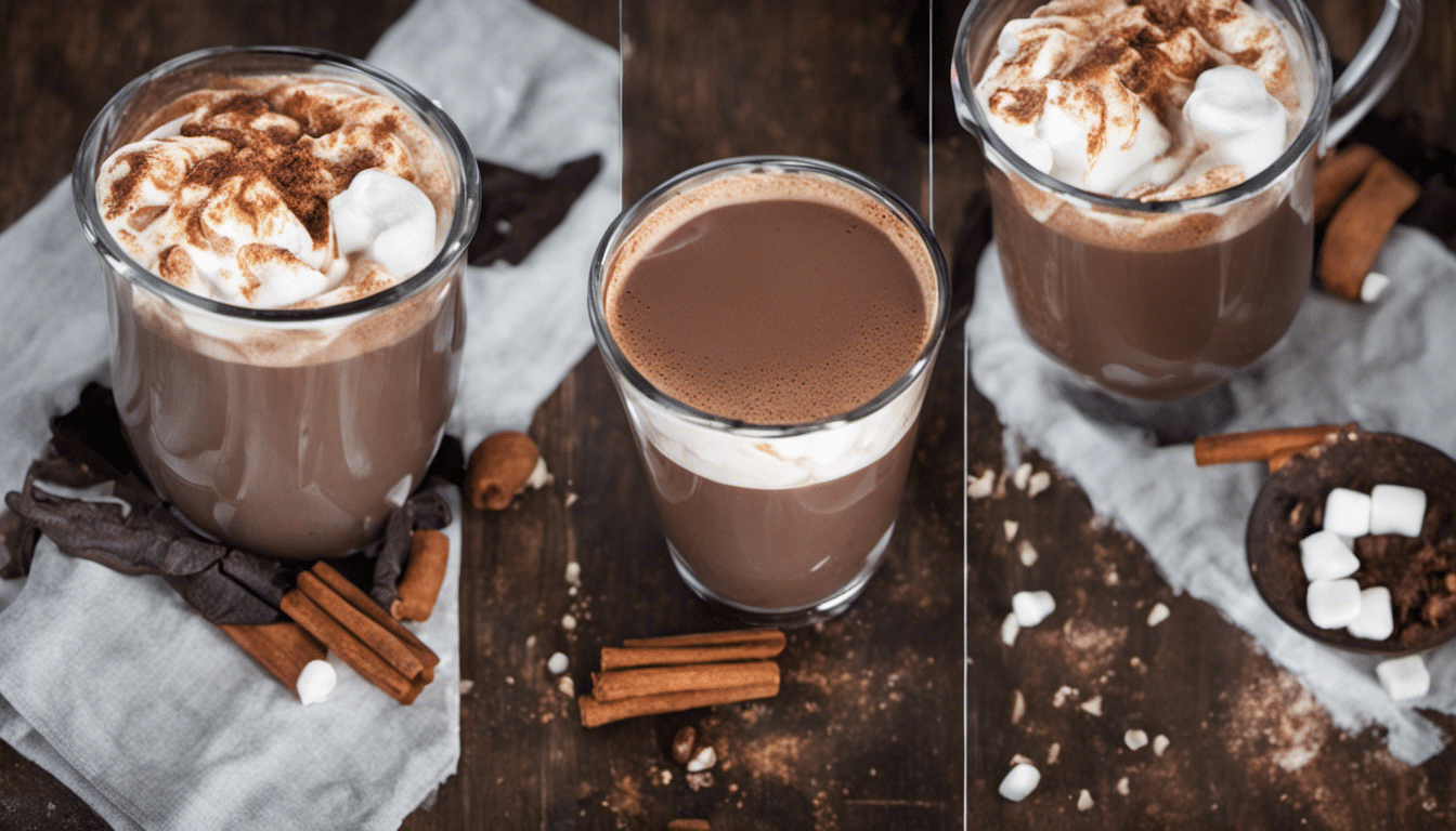 Mace-infused Hot Cocoa with strawberries.