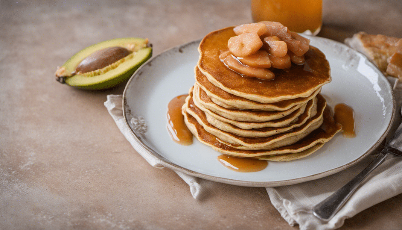 Delicious Mamey Sapote Pancakes with Maple Syrup