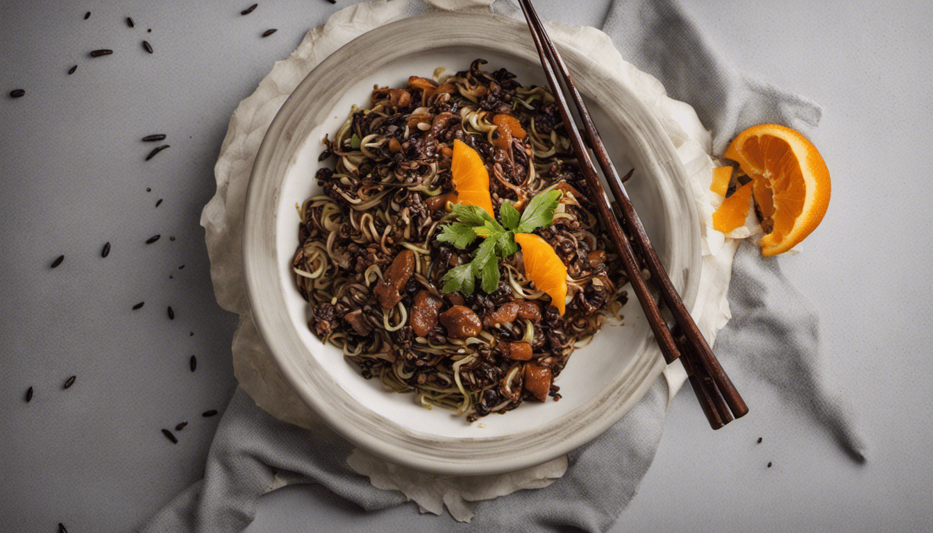 Manchurian Wild Rice with Roasted Duck and Orange Glaze