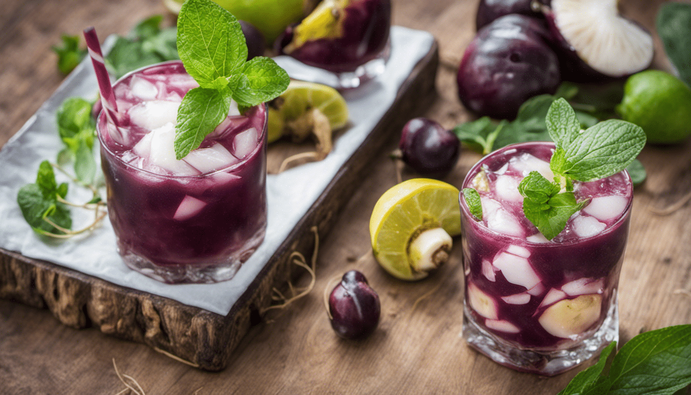 Mangosteen and Mint Mocktail