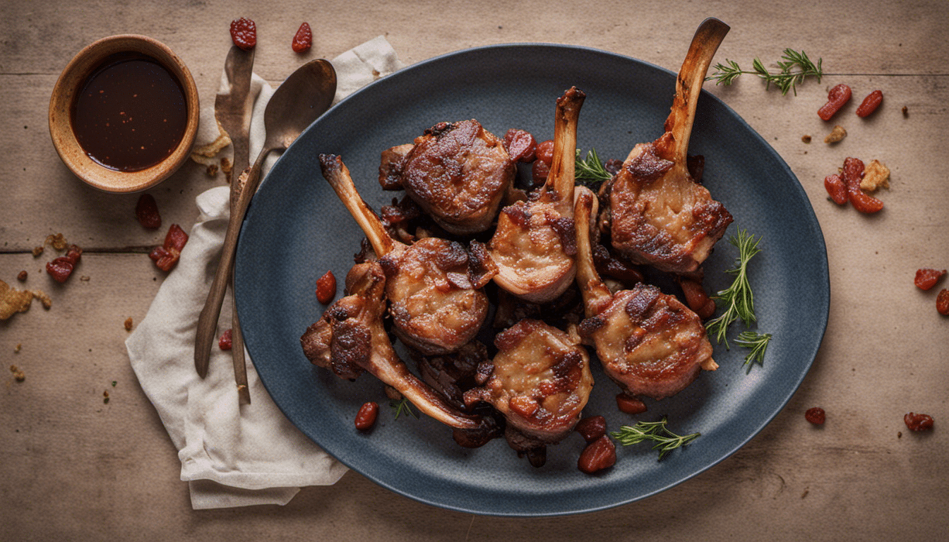 Maple Bacon-Wrapped Lamb Chops