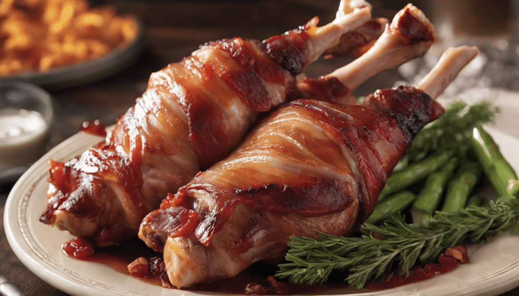 Maple Bacon-Wrapped Turkey Legs