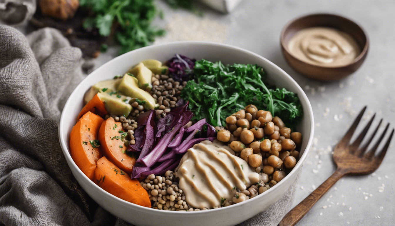 Maple-roasted Root Vegetable and Lentil Grain Bowls with Tahini Dressing