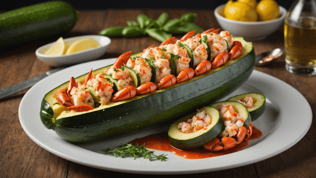 Maritime Lobster-Stuffed Zucchini