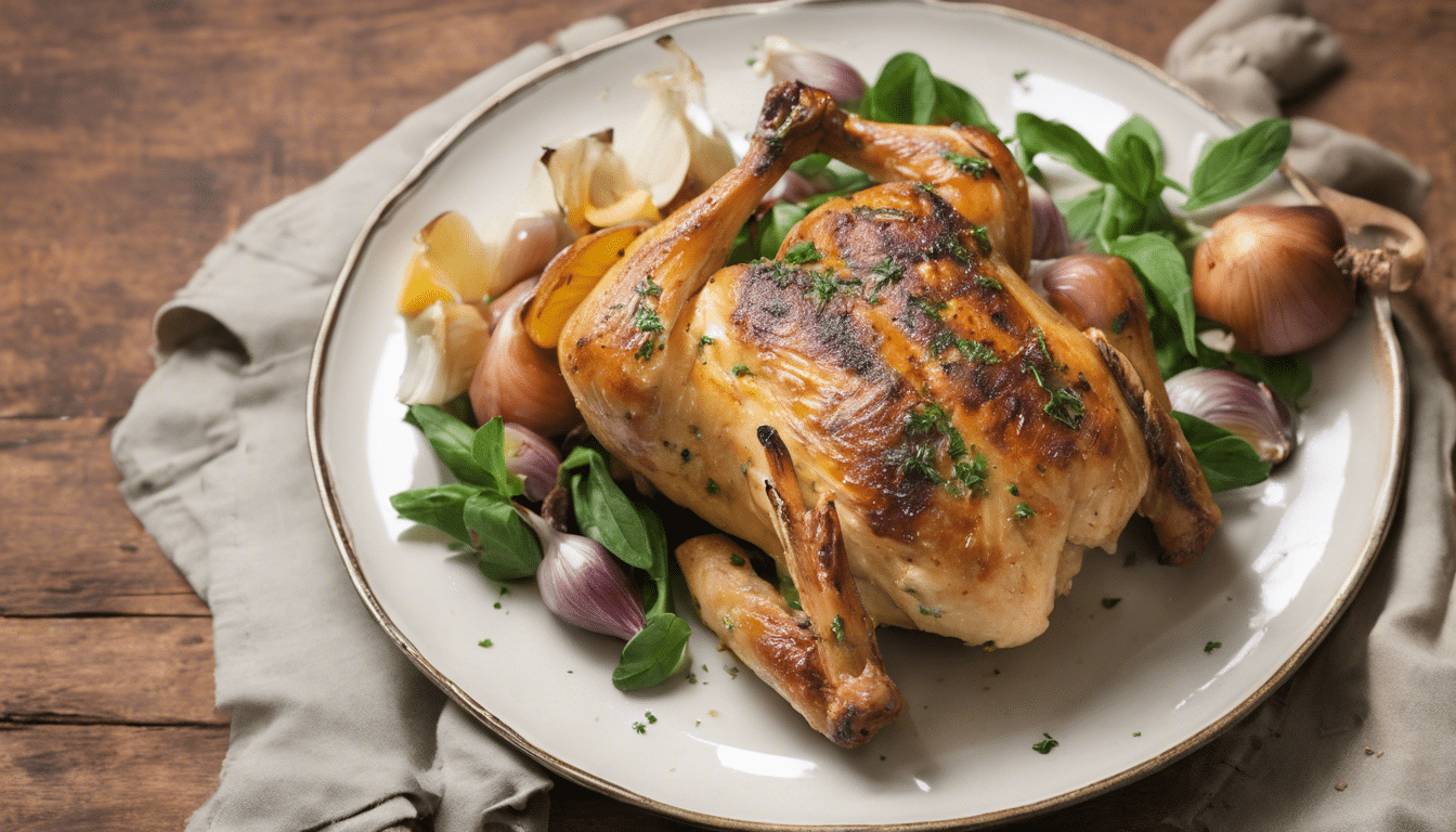 Marjoram and Garlic Roasted Chicken