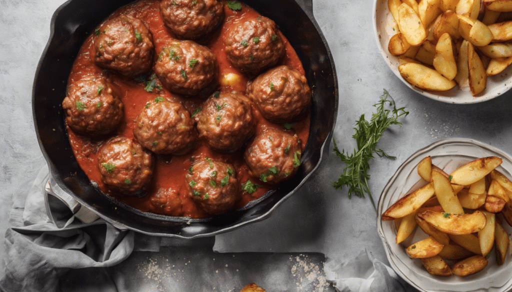Meatballs with Fried Potatoes