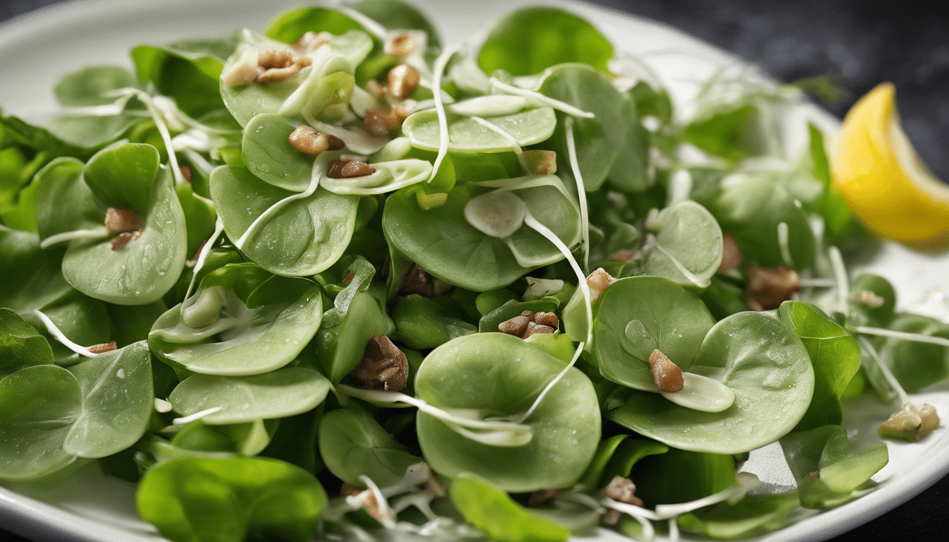 Miner's Lettuce Salad with Lemon Vinaigrette