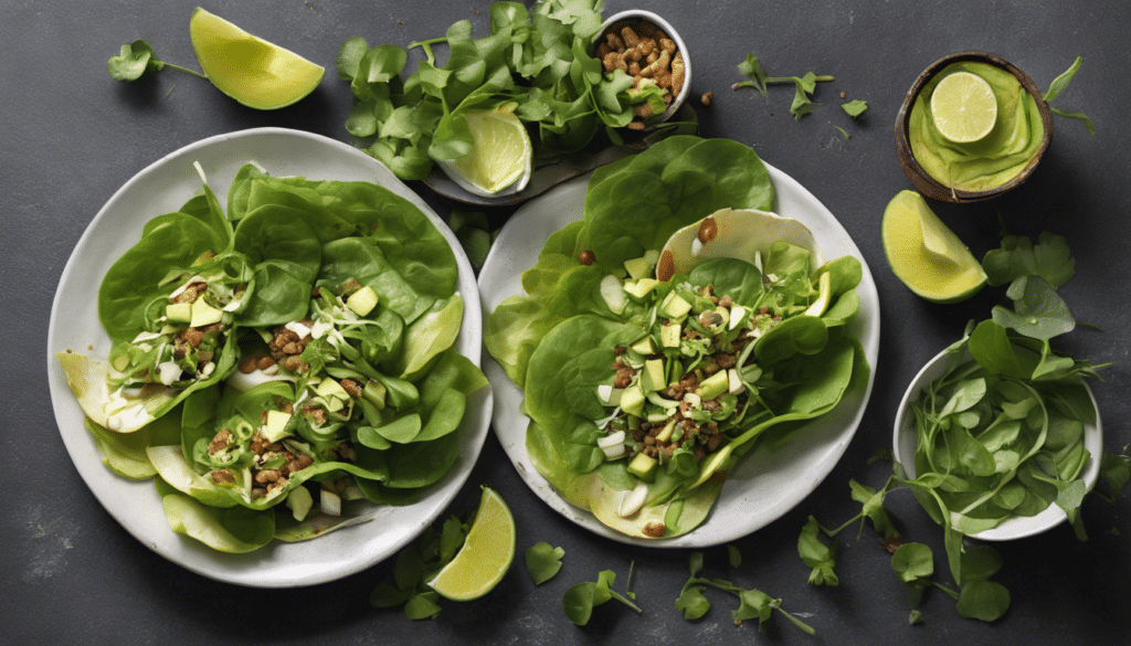 Miner's Lettuce Tacos with Avocado and Lime