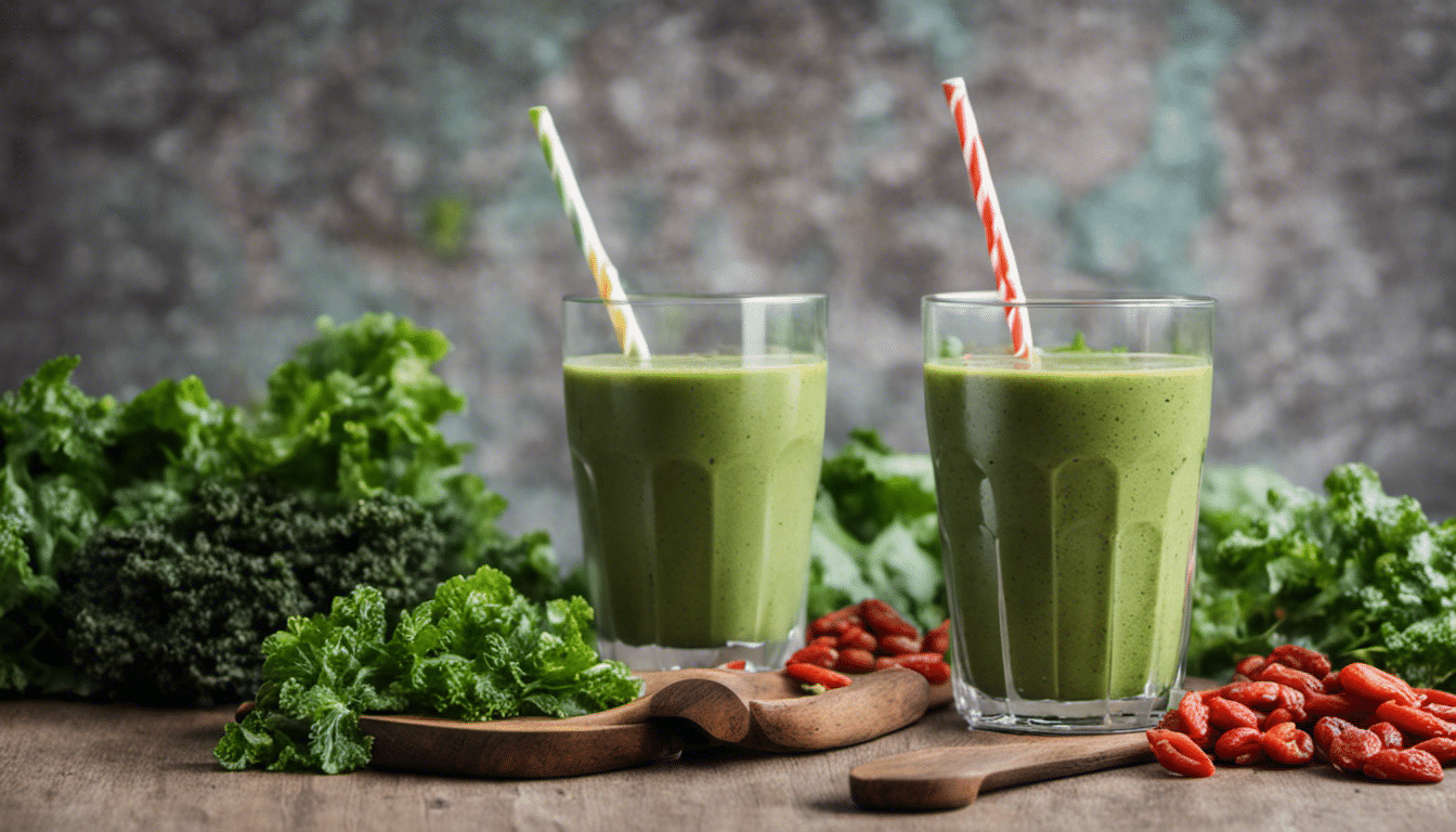 Mint, Kale, and Goji Berry Smoothie