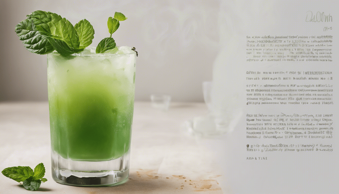 Mint and Monstera Deliciosa Fruit Mocktail