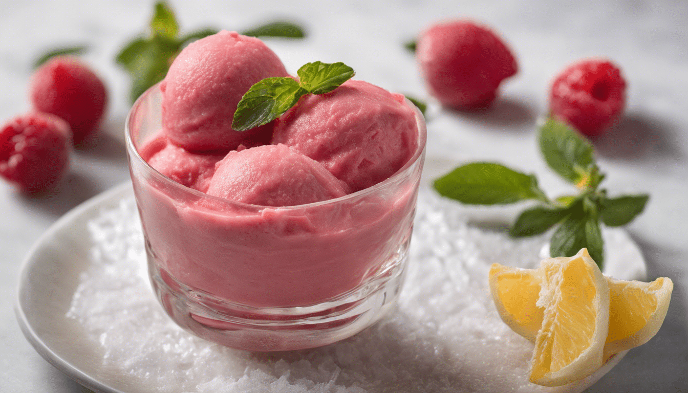 A refreshing serving of Miracle Berry Sorbet