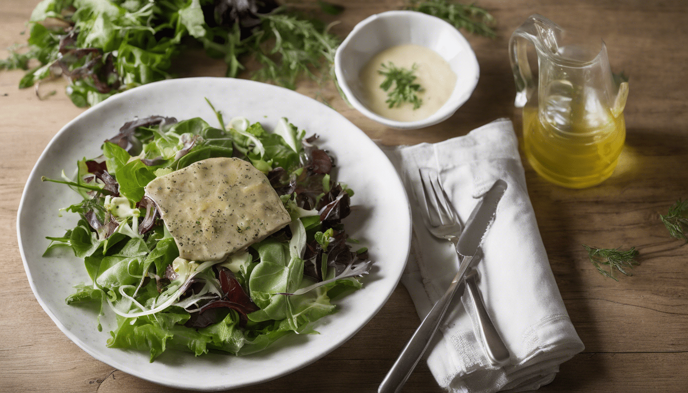 Mixed Greens Salad with White Mustard Dressing