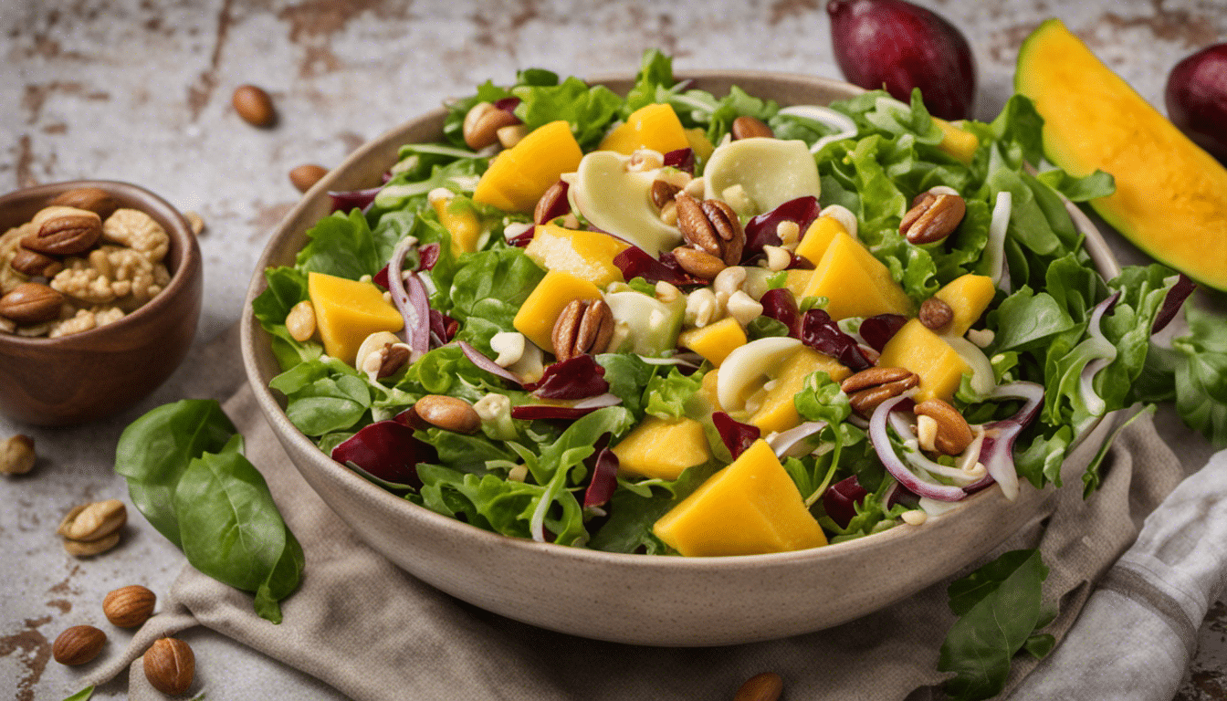 Mixed Salad with Mango and Nuts
