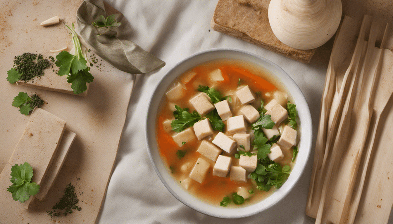 Momordica charantia and tofu soup