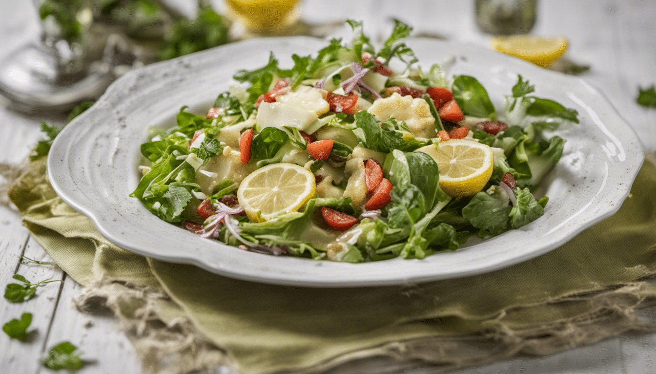 Momordica cissoides salad with lemon dressing