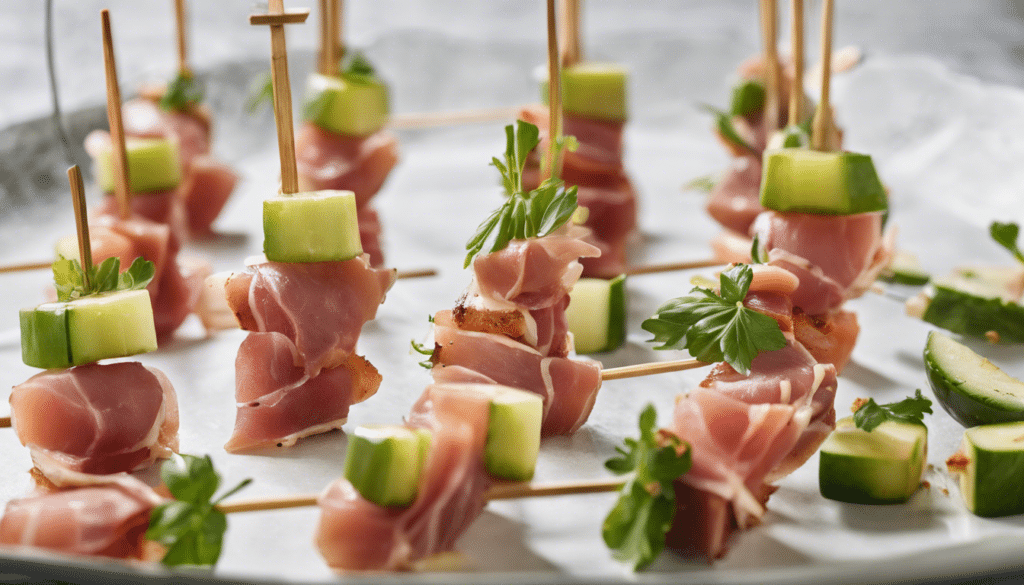 Mouse Melon and Prosciutto Skewers