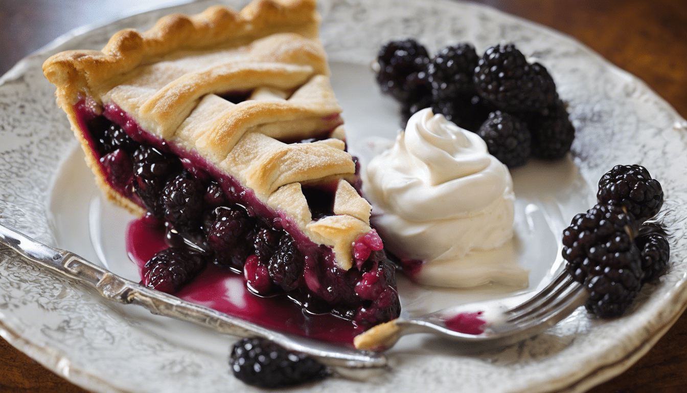 Delicious homemade mulberry pie