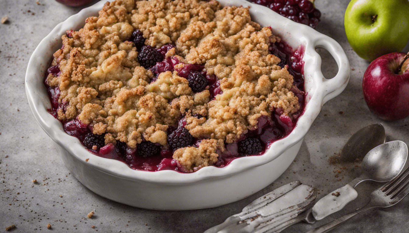 Mulberry and Apple Crumble