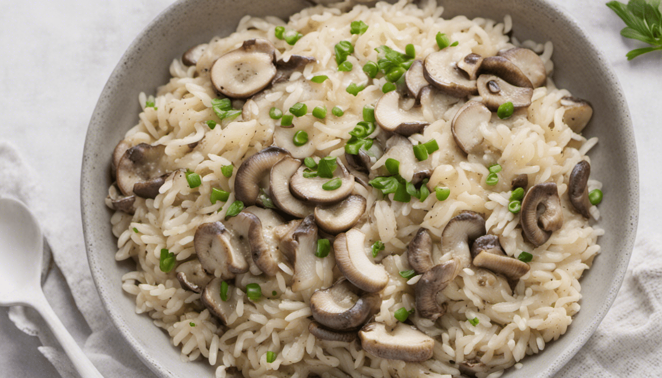 A delicious bowl of Mushroom Creamy Rice