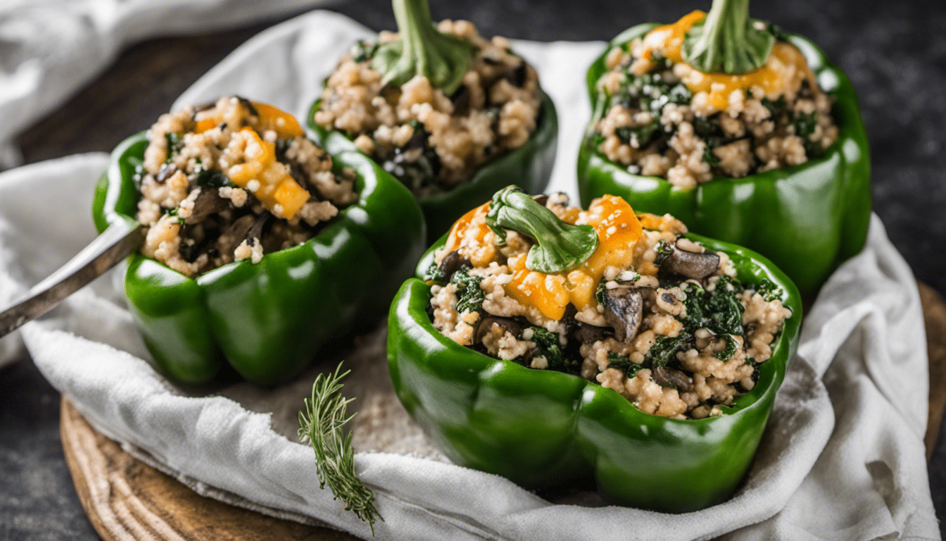Mushroom-Spinach-Quinoa-and-Herbed-Goat-Cheese-Stuffed-Bell-Peppers