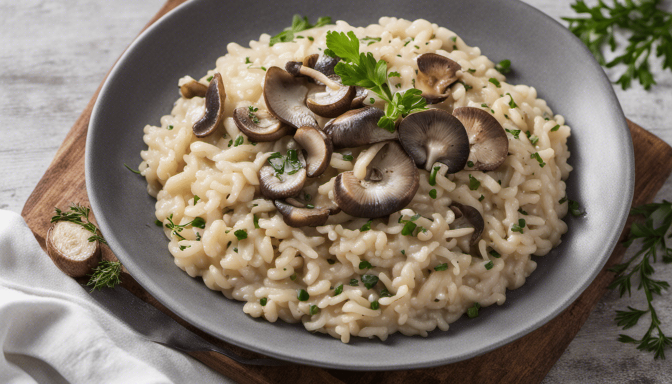 Delicious and creamy Mushroom and Herb Risotto