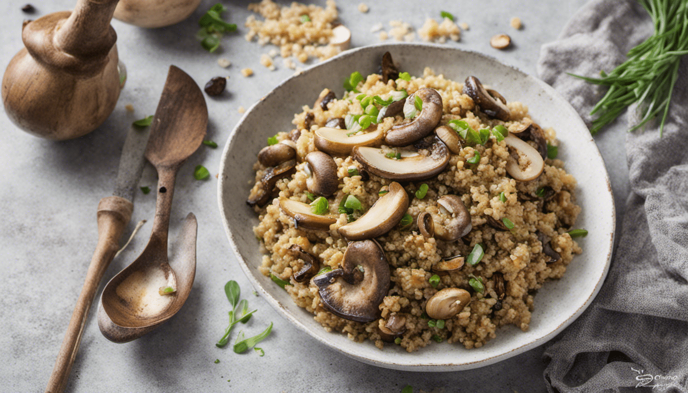 Mushroom and Leek Quinoa Pilaf