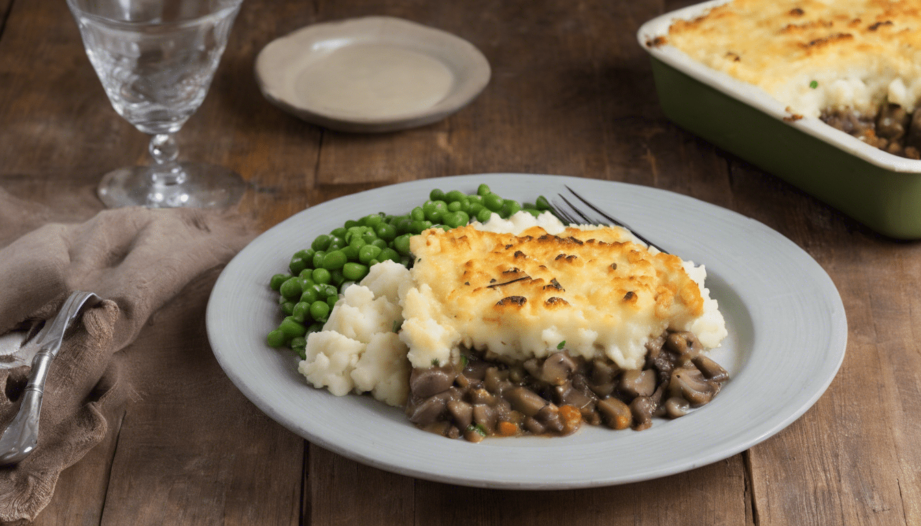 Mushroom and Lentil Shepherd's Pie with Mashed Cauliflower Topping