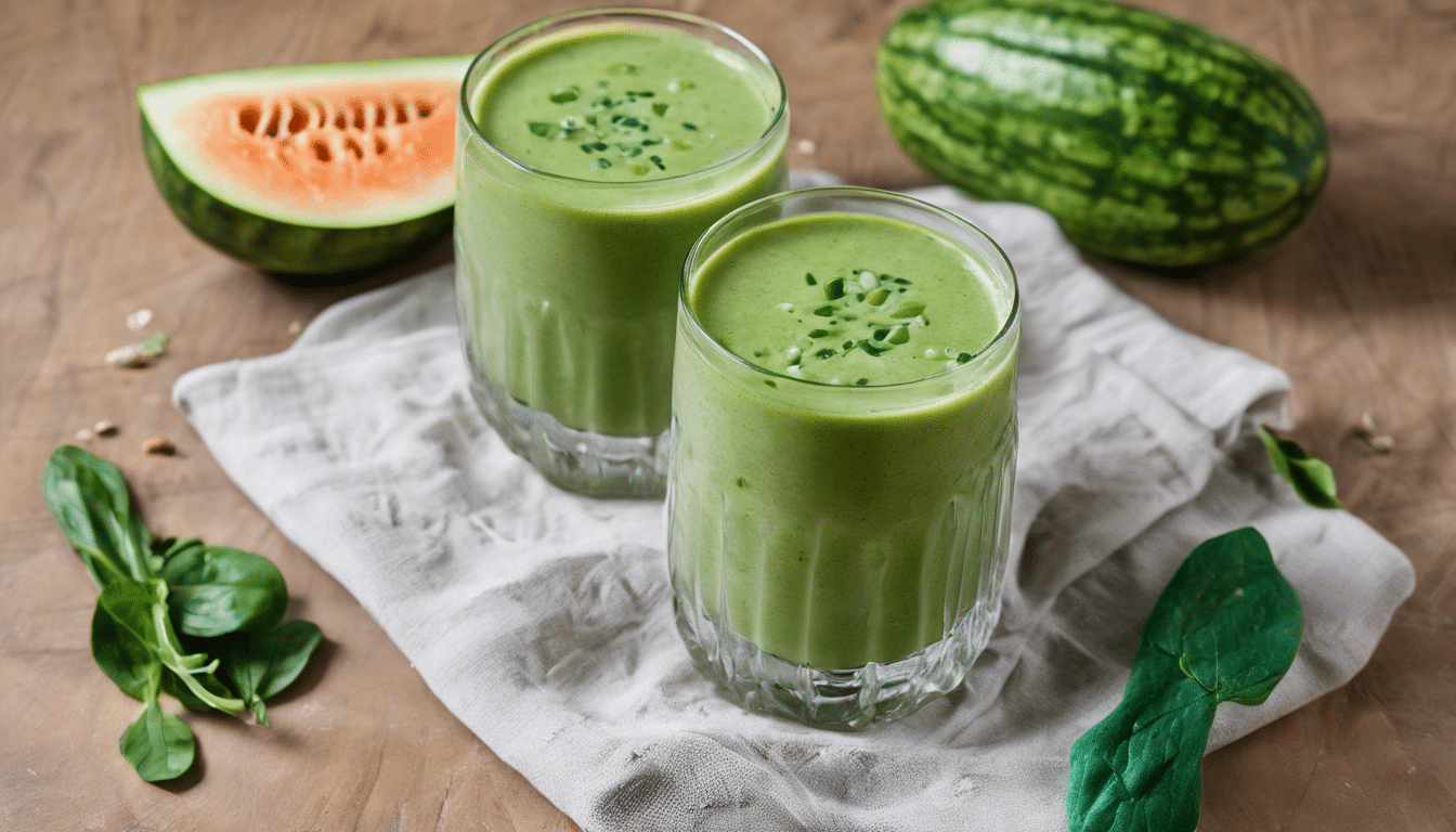 Musk Melon, Cucumber and Spinach Smoothie Recipe