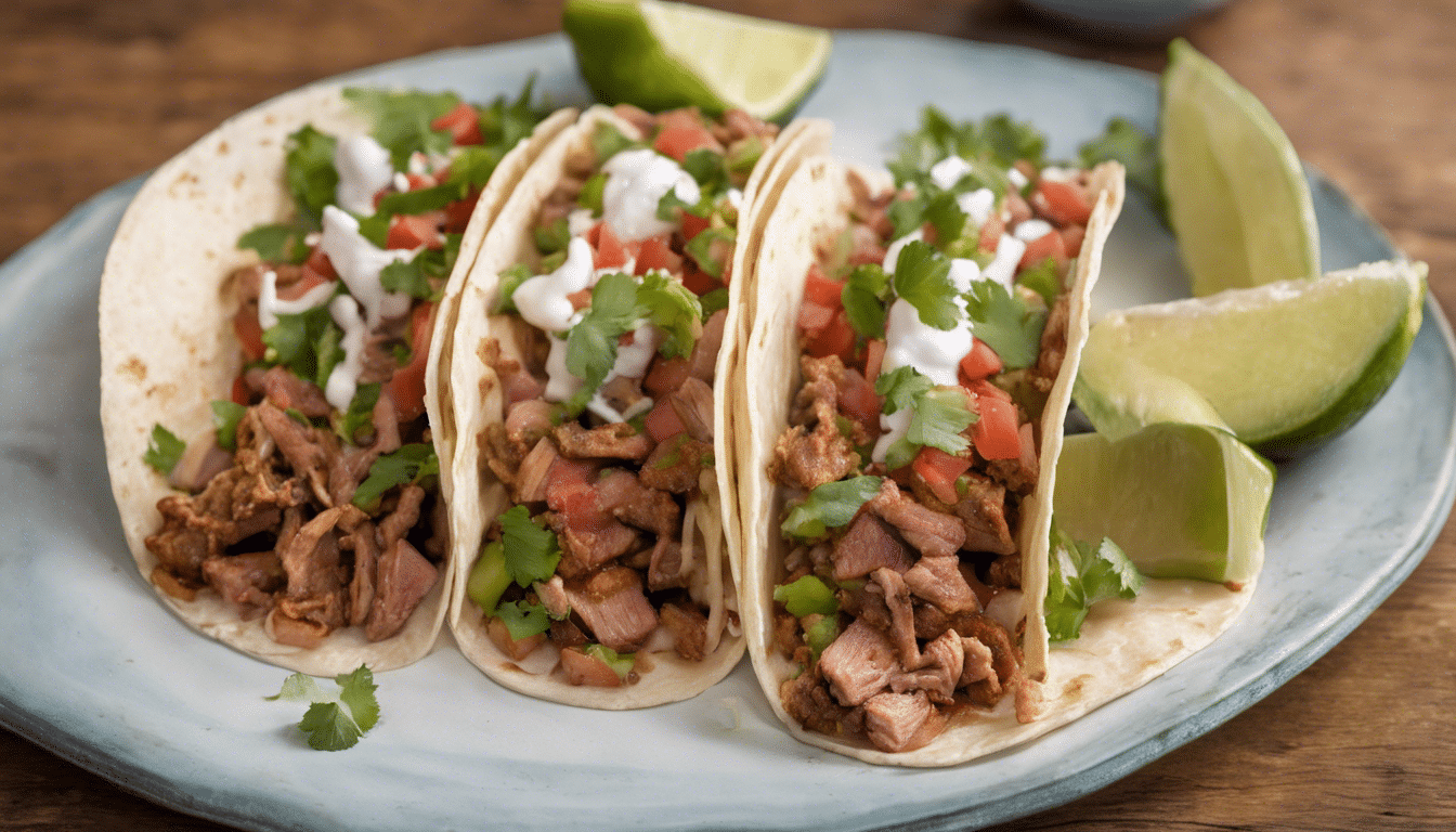 Delicious and healthy Nance and Pork Tacos