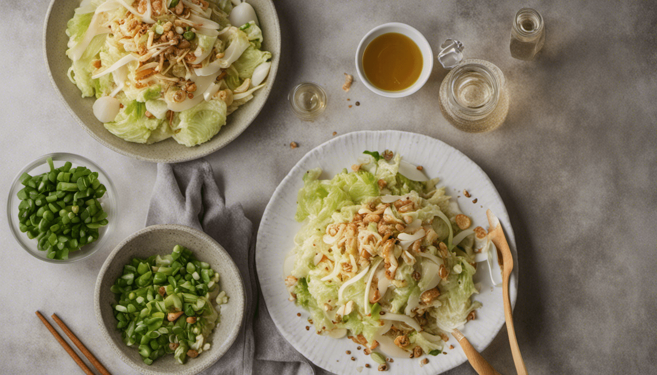 Napa Cabbage Salad with Honey Apple Cider Dressing