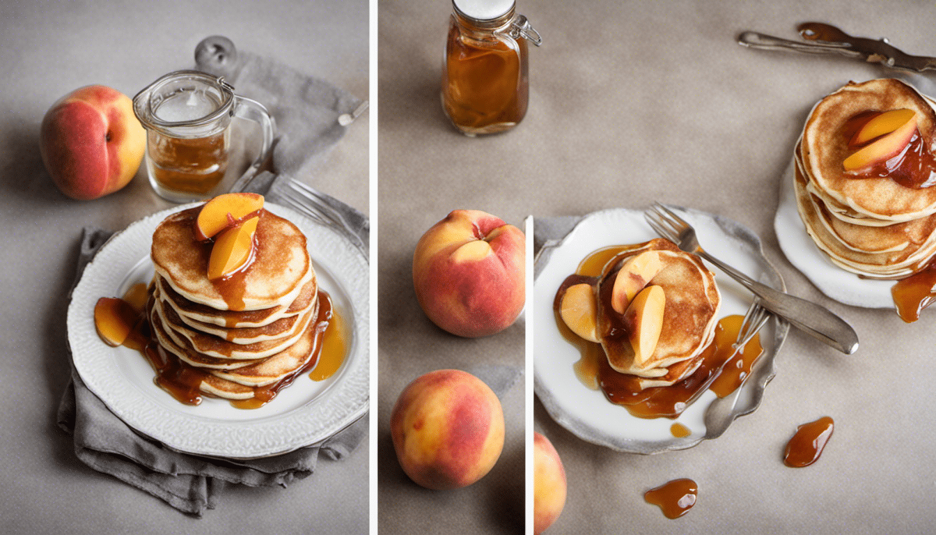 Nectarine Pancakes with Maple Syrup