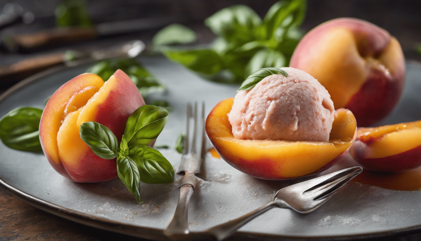 Nectarine and Basil Sorbet