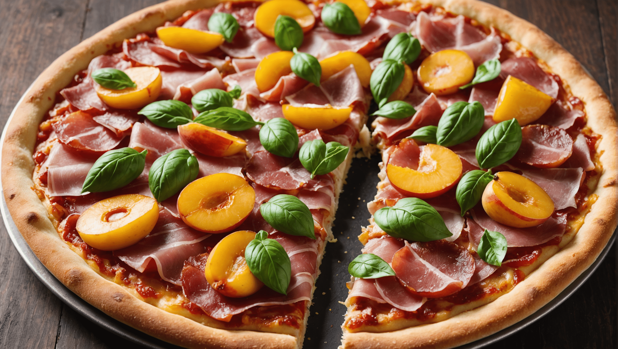 Nectarine and Prosciutto Pizza